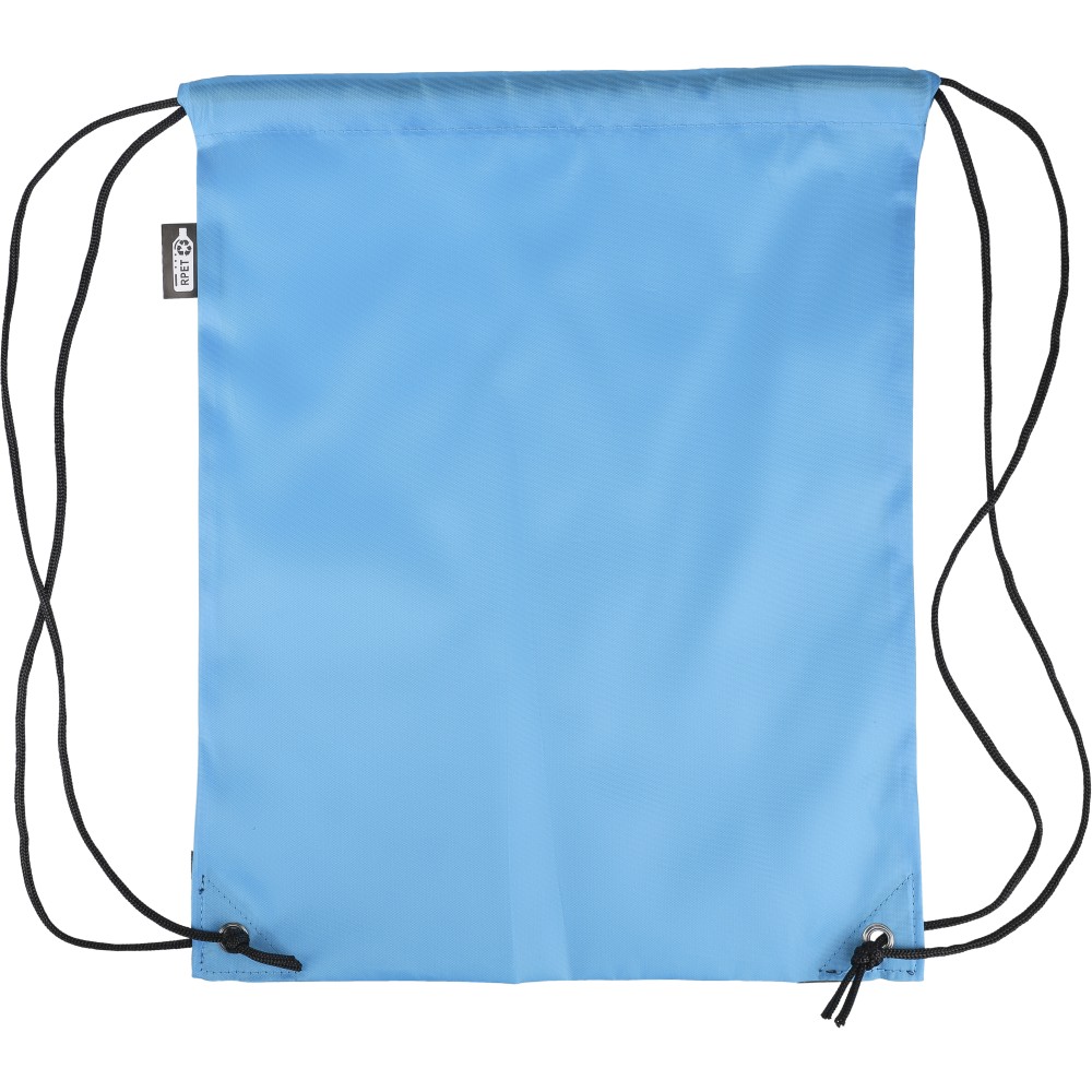 rPET polyester (210D) drawstring backpack Calix, light blue (Rucksack)