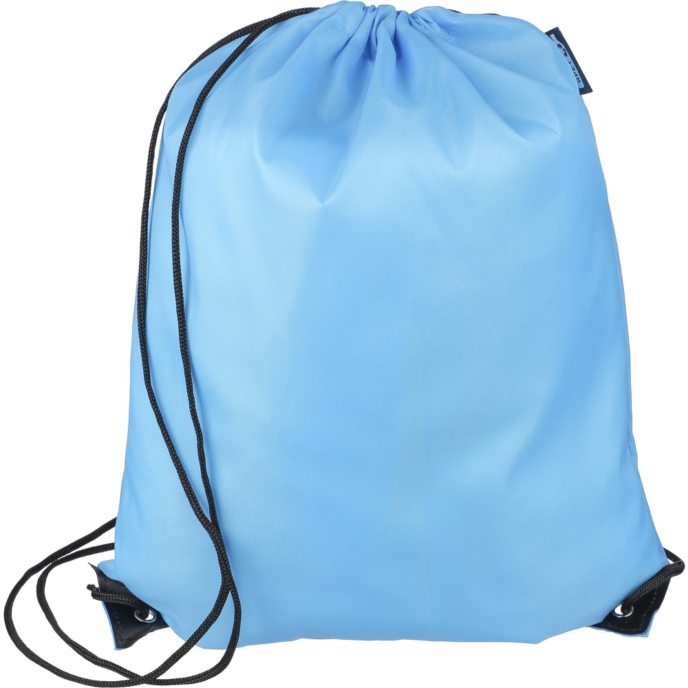 rPET polyester (210D) drawstring backpack Calix, light blue (Rucksack)