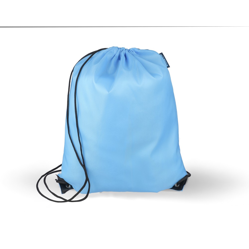 rPET polyester (210D) drawstring backpack Calix, light blue (Rucksack)