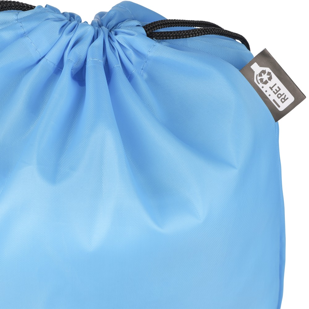 rPET polyester (210D) drawstring backpack Calix, light blue (Rucksack)