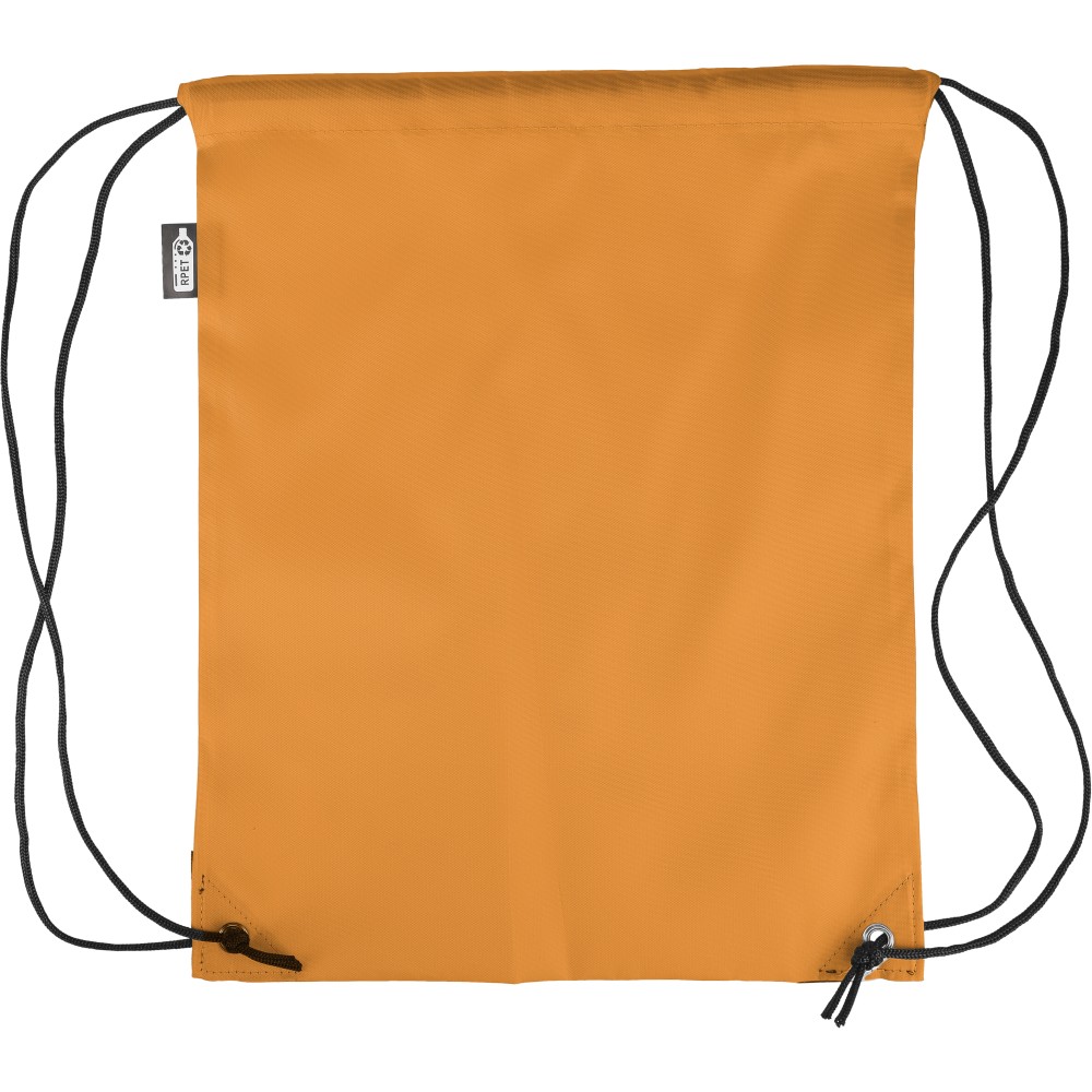 rPET polyester (210D) drawstring backpack Calix, orange (Rucksack)