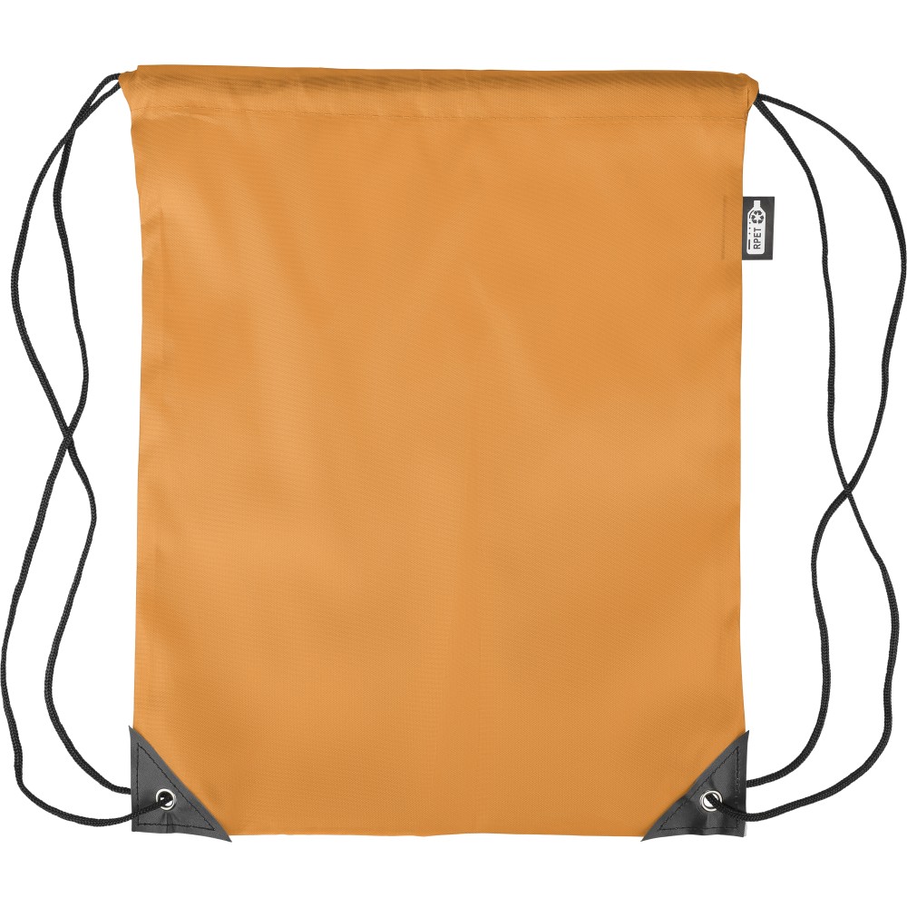 rPET polyester (210D) drawstring backpack Calix, orange (Rucksack)
