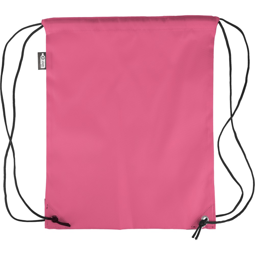 rPET polyester (210D) drawstring backpack Calix, pink (Rucksack)