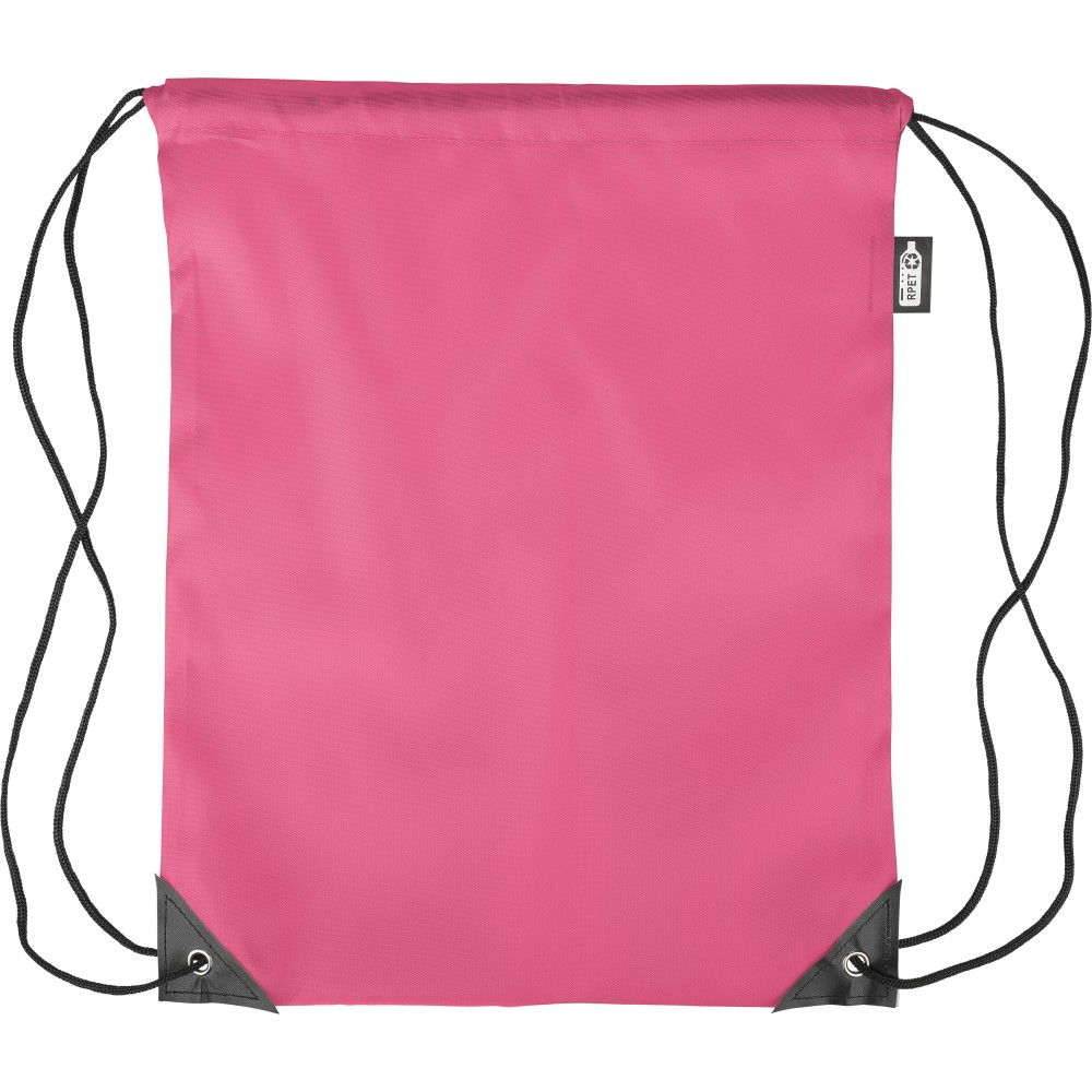 rPET polyester (210D) drawstring backpack Calix, pink (Rucksack)