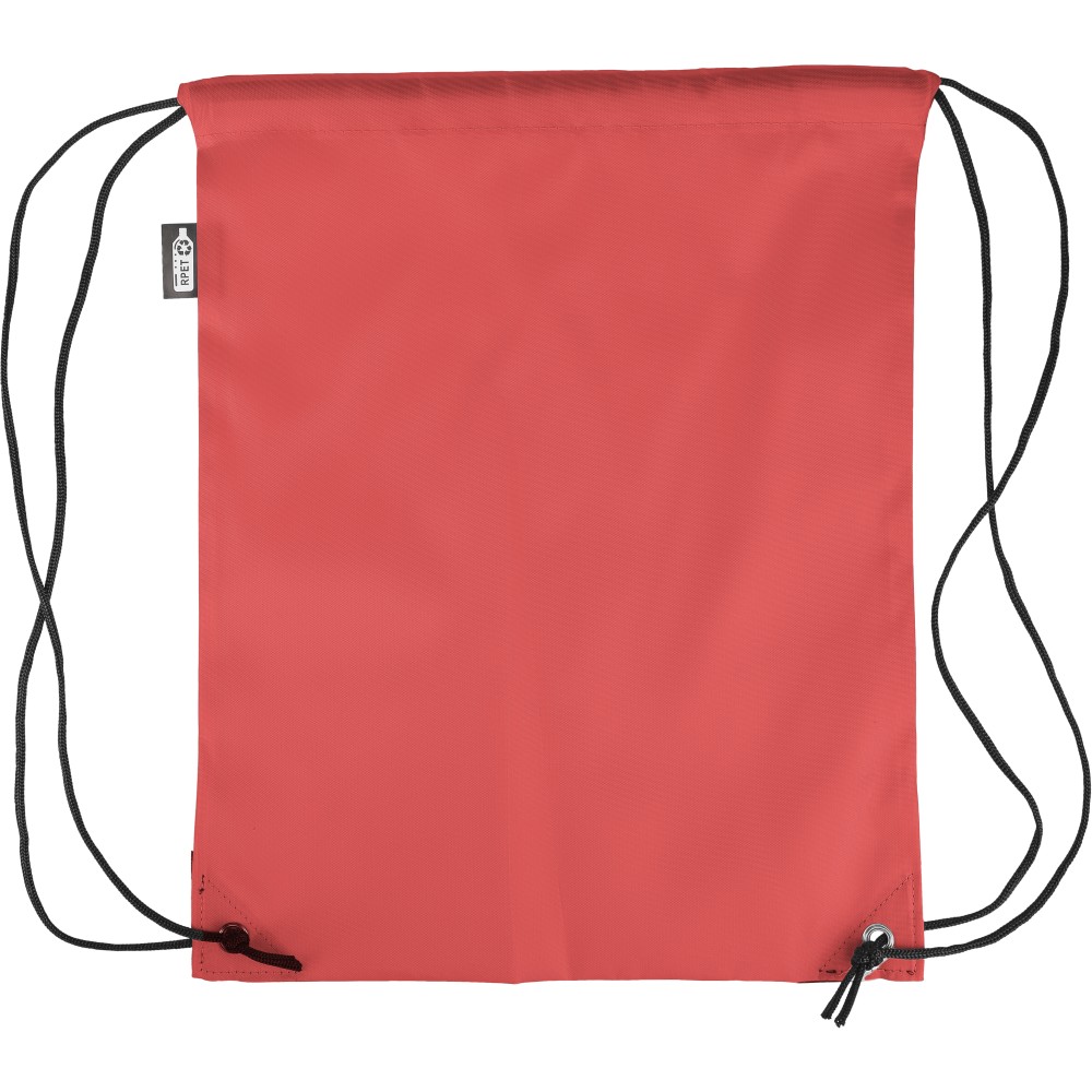 rPET polyester (210D) drawstring backpack Calix, red (Rucksack)