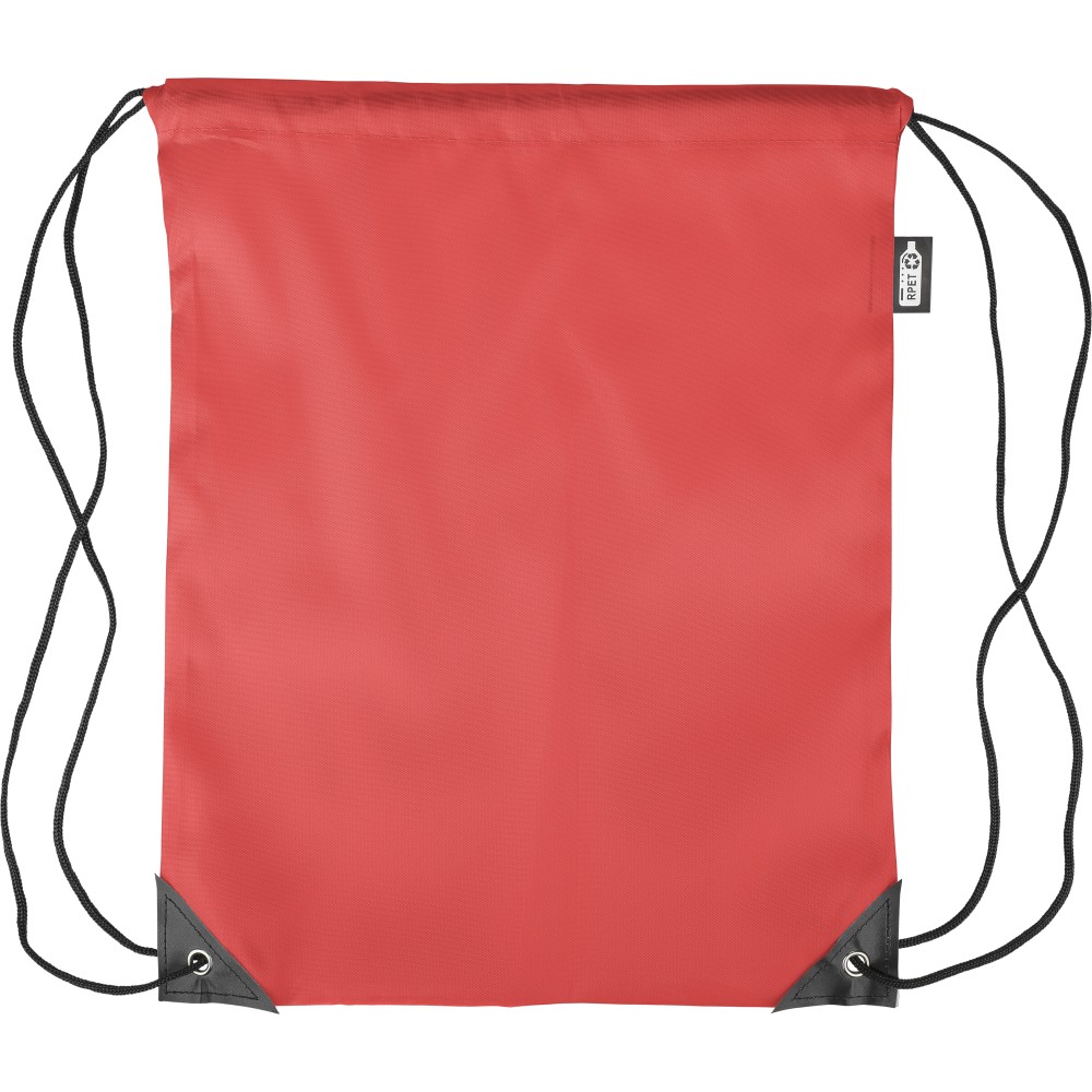 rPET polyester (210D) drawstring backpack Calix, red (Rucksack)