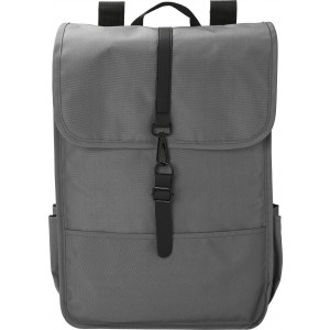 rPET Polyester (300D) Rucksack mit Lasche Lyric, Grau