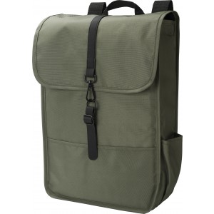 rPET Polyester (300D) Rucksack mit Lasche Lyric, Grün