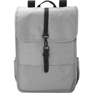 rPET Polyester (300D) Rucksack mit Lasche Lyric, Hellgrau