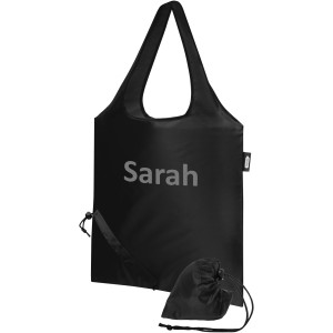 Sabia RPET foldable tote bag, Solid black (Shopping bags)