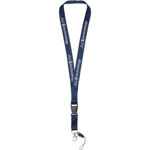 Sagan phone holder lanyard with detachable buckle, Navy (Lanyard, armband, badge holder)