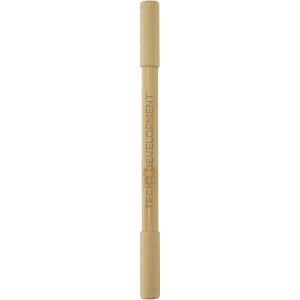 Samambu bamboo duo pen, Natural (Wooden, bamboo, carton pen)