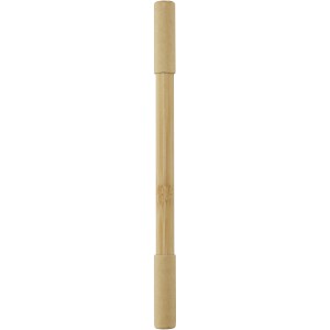 Samambu bamboo duo pen, Natural (Wooden, bamboo, carton pen)