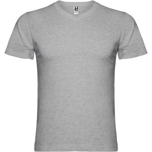 Samoyedo short sleeve men's v-neck t-shirt, Marl Grey (T-shirt, 90-100% cotton)