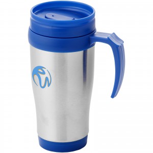 Sanibel 400 ml insulated mug, Silver,Blue (Mugs)