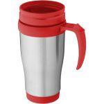 Sanibel 400 ml insulated mug, Silver,Red (10029602)