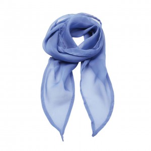'COLOURS COLLECTION' PLAIN CHIFFON SCARF, Mid Blue (Scarf)
