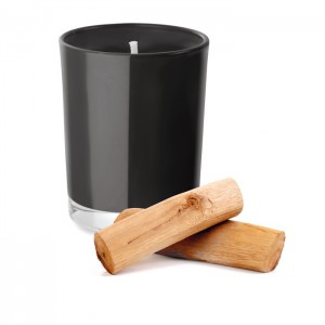 Scented candle in glass, Black (Candles)