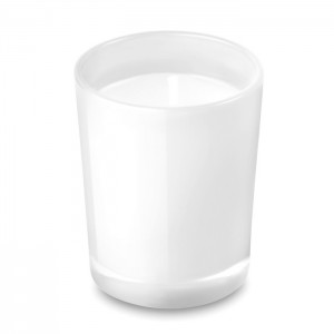 Scented candle in glass, White (Candles)