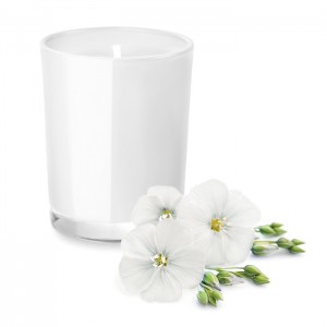 Scented candle in glass, White (Candles)