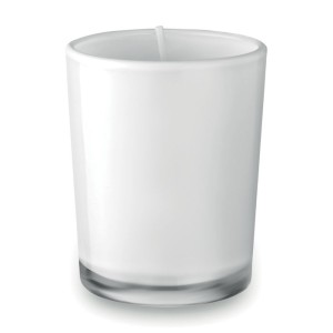 Scented candle in glass, White (Candles)