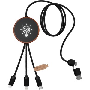 SCX.design C40 5-in-1 Ladekabel aus rPET mit 10W Ladepad und