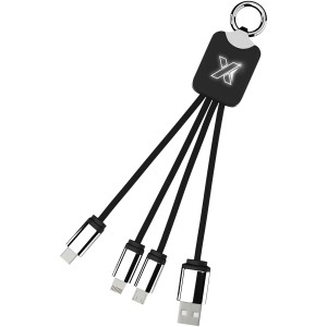 SCX.design C15 Quatro Ladekabel mit Leuchtlogo, schwarz, wei