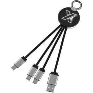 SCX.design C16 Kabel mit Leuchtlogo, schwarz, weiss