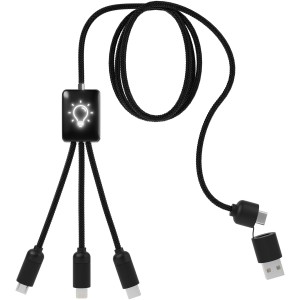 SCX.design C28 Erweitertes 5-in-1-Ladekabel, schwarz, weiss