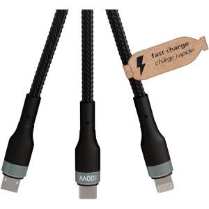 SCX.design C53 100W 5-in-1 rPET ultra fast charging cable, G (Powerbanks)