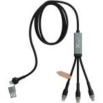 SCX.design C53 100W 5-in-1 rPET ultra fast charging cable, G <font size=1>[ENG]</font> (2PX17182)