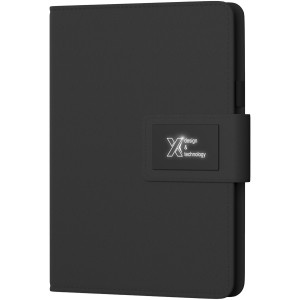SCX.design O16 A5 Notizbuch mit Powerbank und Leuchtlogo, sc