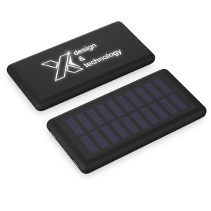 SCX.design P30 8000 mAh light-up solar power bank, Solid bla (Powerbanks)