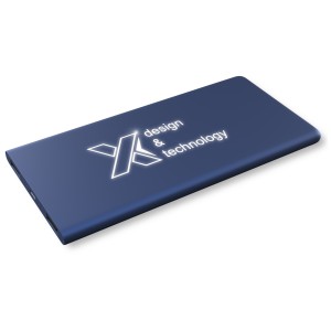 SCX.design P15 5000 mAh Powerbank mit Leuchtlogo, Mid red
