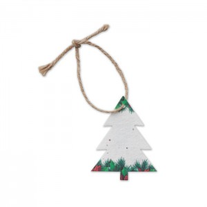 Seed paper Xmas ornament, White (Decorations)