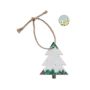 Seed paper Xmas ornament, White