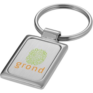 Sergio rectangular metal keychain, Silver (Keychains)