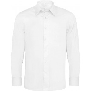 LONG-SLEEVED COTTON/ELASTANE SHIRT, White (shirt)