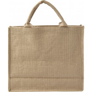 Jute shopping bag Ridley, brown (cotton bag)