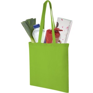 Madras 140 g/m2 cotton tote bag, Lime (cotton bag)