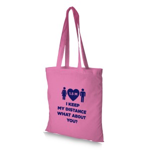 Madras 140 g/m2 cotton tote bag, Pink (cotton bag)