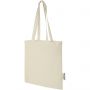 Madras 140 g/m2 GRS recycled cotton tote bag 7L, Natural