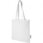Madras 140 g/m2 GRS recycled cotton tote bag 7L, White