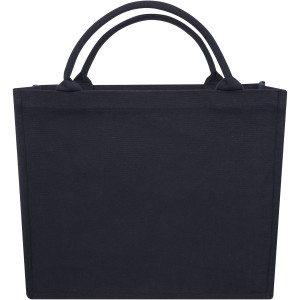Page 500 g/m2 recycled book tote bag, Navy (Shopping bags)