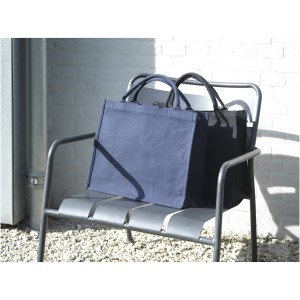 Page 500 g/m2 recycled book tote bag, Navy (Shopping bags)
