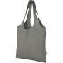 Pheebs 150 g/m2 recycled cotton trendy tote bag 7L, Heather black