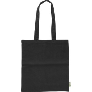 Recycled cotton shopping bag (120 gsm) Elara, Black (Shopping bags)