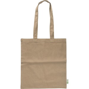 Recycled cotton shopping bag (120 gsm) Elara, Brown/Khaki (Shopping bags)