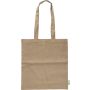 Recycled cotton shopping bag (120 gsm) Elara, Brown/Khaki