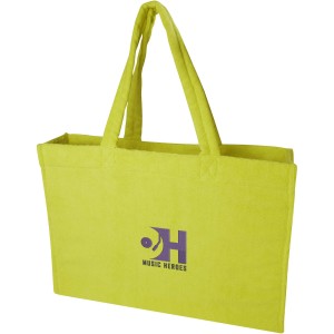 Siam GRS recycled terry beach tote bag 13L, Lime (Strandtaschen)